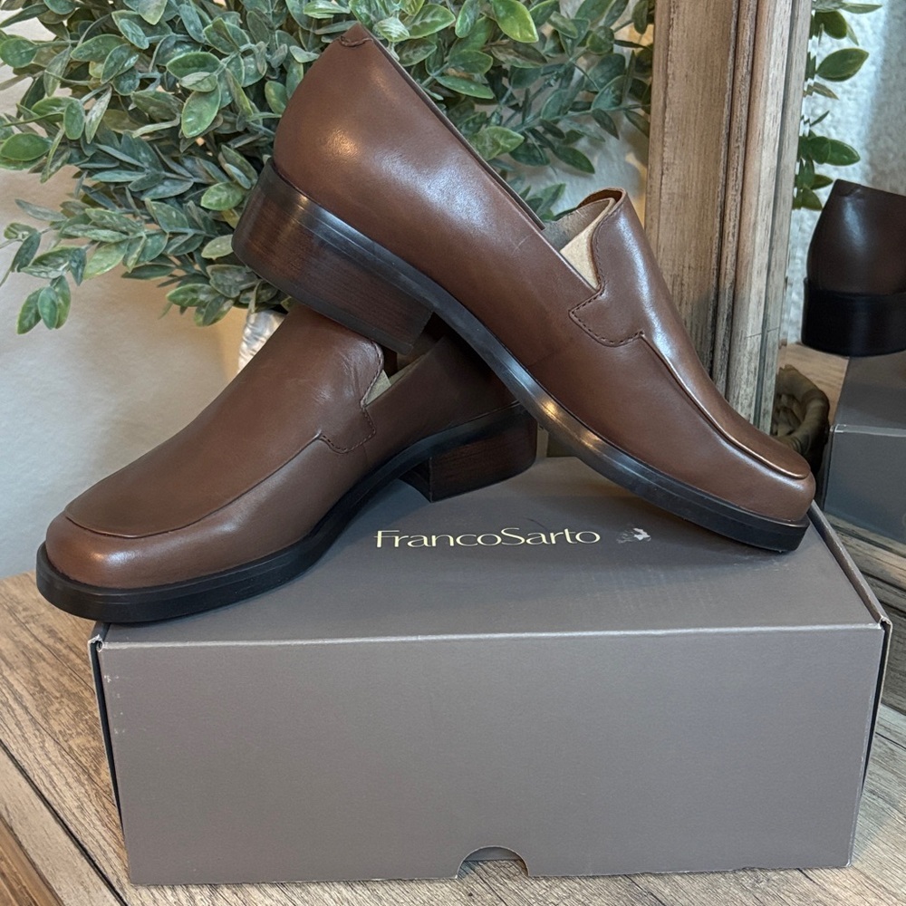 Franco Sarto Boca Women’s Brown Leather Loafers